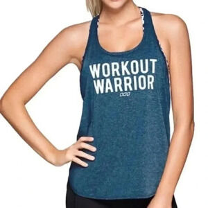 NWT Lorna Jane Large Singlet Workout Warrior Tank Top Ocean Mari NEW LJ Active L